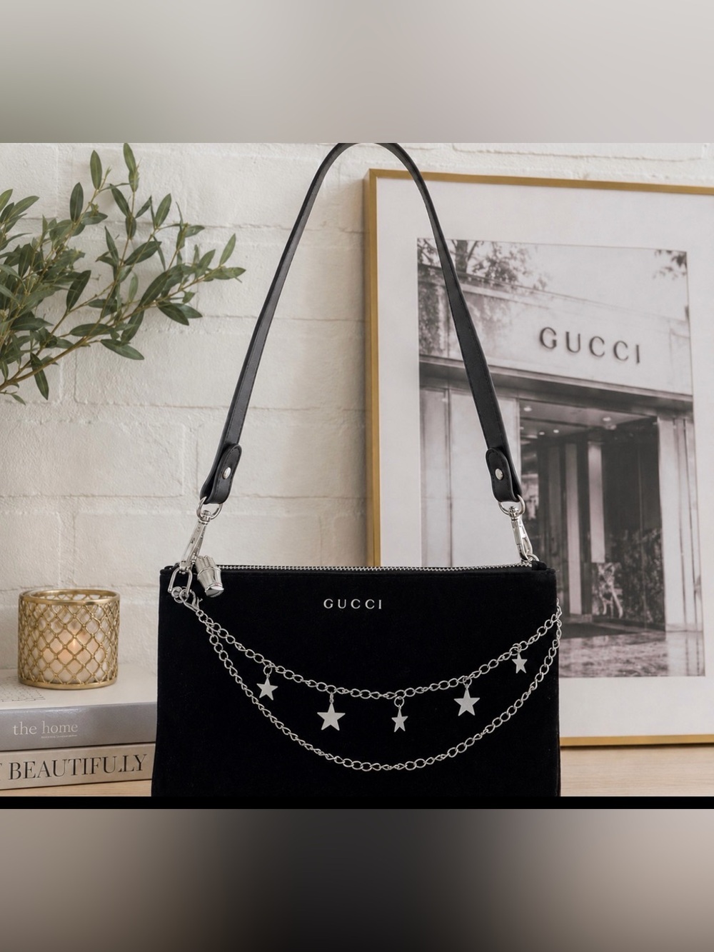 Gucci Black Suede Cosmetic cosmetic bag gift with purchase item